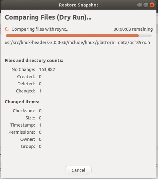 How To Use Timeshift To Backup And Restore Ubuntu Linux 15 Comparing-files-dry-run-timeshift