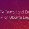 How to install and enable ssh on ubuntu linux