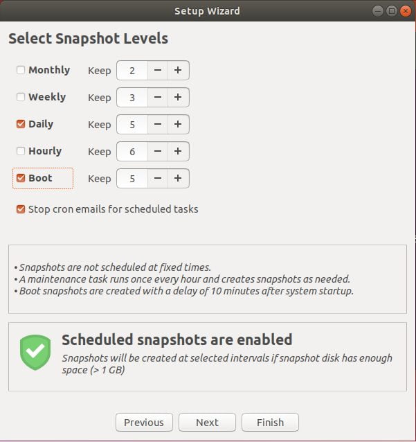 How To Use Timeshift To Backup And Restore Ubuntu Linux 10 Select-snapshot-levels-timeshift