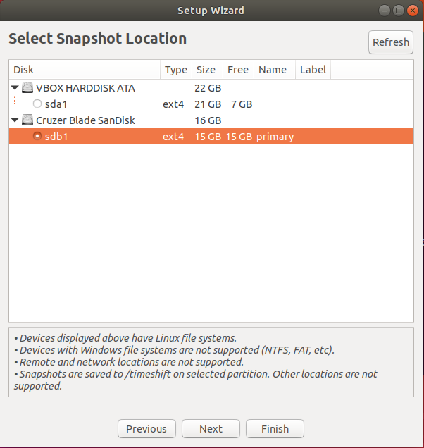 How To Use Timeshift To Backup And Restore Ubuntu Linux 9 Select-snapshot location