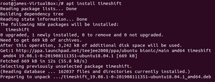 How To Use Timeshift To Backup And Restore Ubuntu Linux 3 Apt-install-timeshift