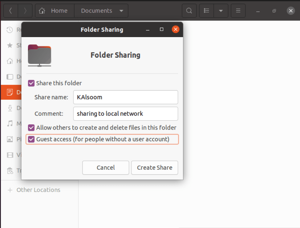 How To Share A Folder On The Local Network With Ubuntu 7 How to share a folder on the local network with ubuntu 7