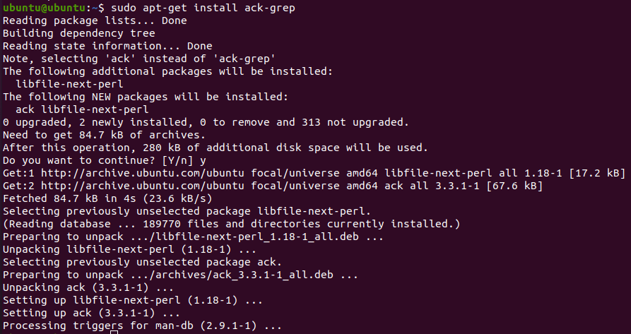 Sudo apt python. Grep.