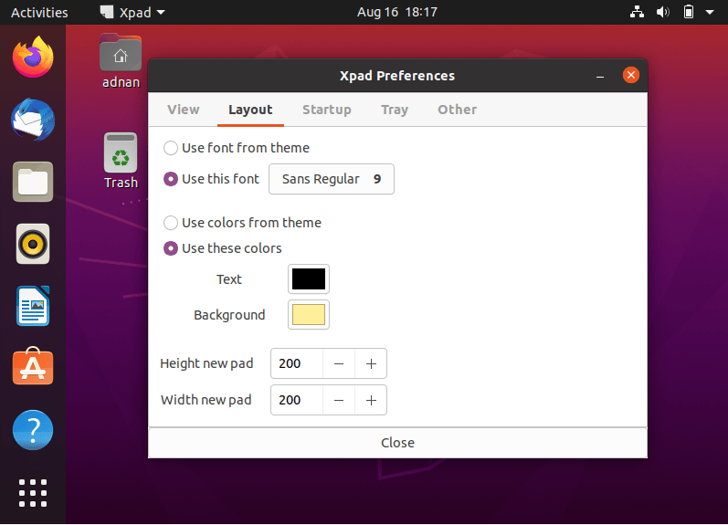 How To Install And Use Xpad On Ubuntu 12 Graphical user interface, application description automatically generated