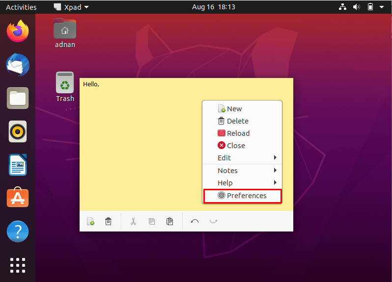 How To Install And Use Xpad On Ubuntu 10 Graphical user interface description automatically generated