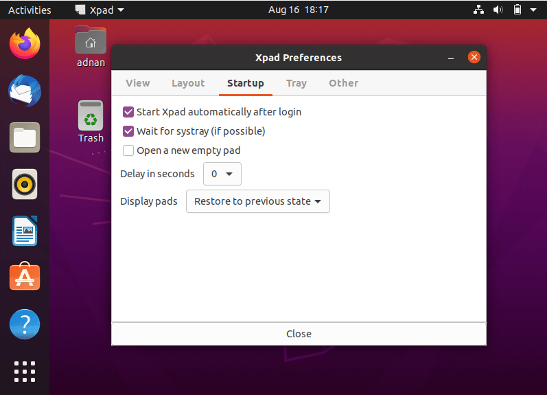 How To Install And Use Xpad On Ubuntu 13 Graphical user interface description automatically generated