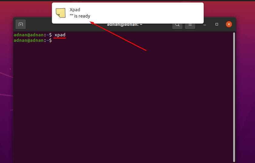 How To Install And Use Xpad On Ubuntu 8 Graphical user interface, text, application description automatically generated