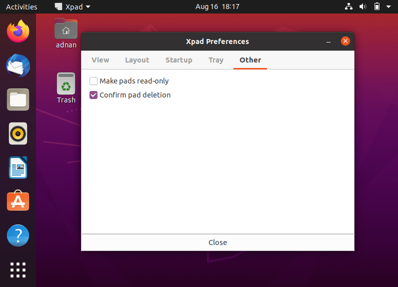 How To Install And Use Xpad On Ubuntu 15 Graphical user interface, text description automatically generated