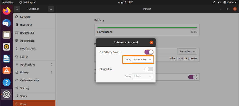 How to Change Sleep Settings in Ubuntu 6