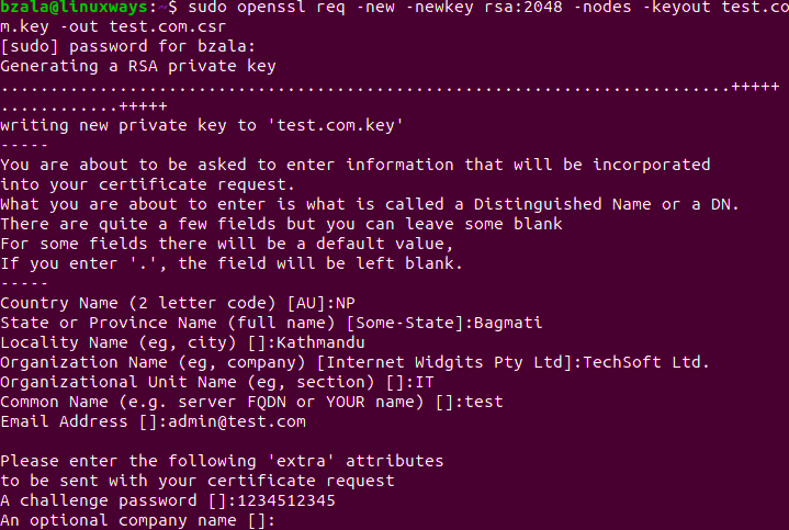 How To Generate Csr (Certificate Signing Request) In Linux? 3 How to generate csr (certificate signing request) in linux? 3