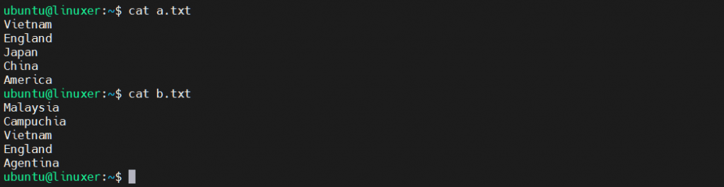 Diff command in linux