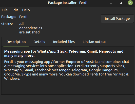 How to Install Ferdi Messaging Suite on Ubuntu 20.10 Edition 5