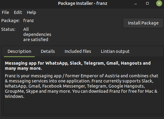 How To Install Franz Messenger On Ubuntu 20.04 Lts 3 How to install franz messenger on ubuntu 20. 04 lts 3