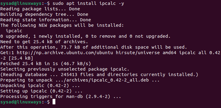 ipcalc – Calculate IP Subnet Address in Linux 14
