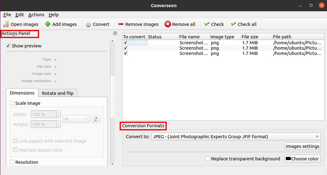 How To Batch Process Images Using Converseen In Ubuntu 20.04 6 How to batch process images using converseen in ubuntu 20. 04 6