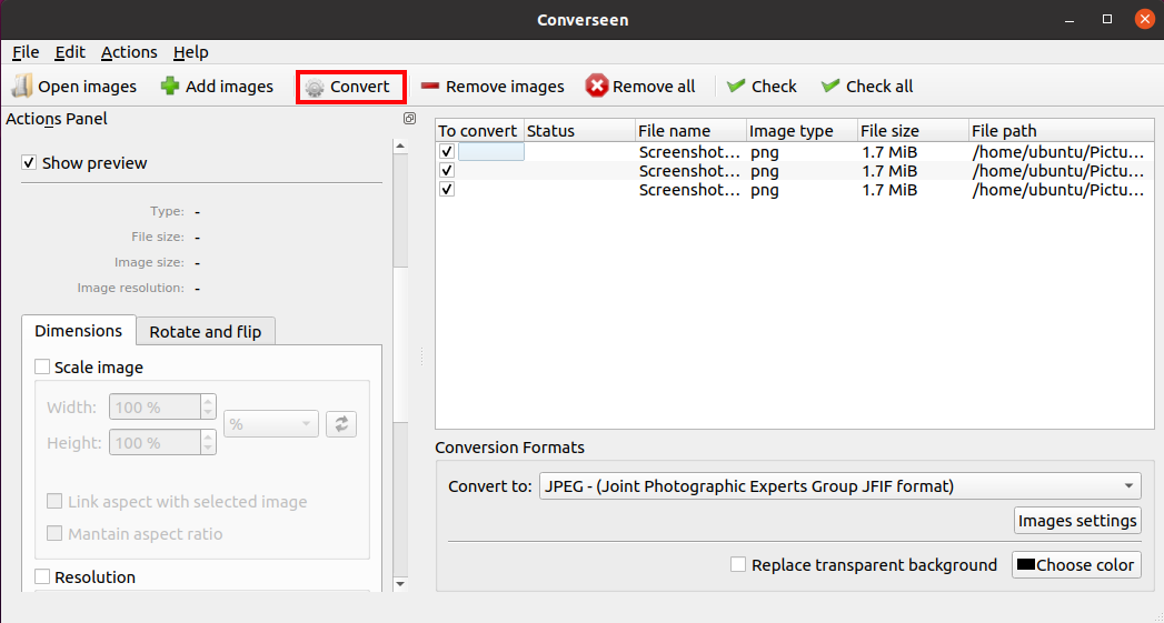 How To Batch Process Images Using Converseen In Ubuntu 20.04 8 How to batch process images using converseen in ubuntu 20. 04 8