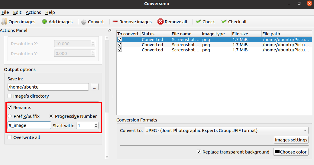How To Batch Process Images Using Converseen In Ubuntu 20.04 11 How to batch process images using converseen in ubuntu 20. 04 11