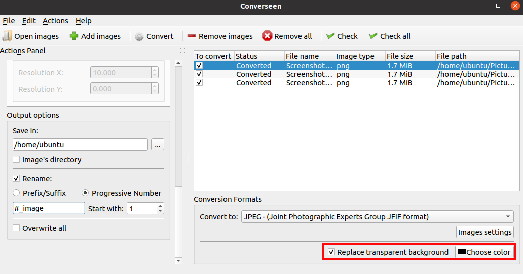 How To Batch Process Images Using Converseen In Ubuntu 20.04 12 How to batch process images using converseen in ubuntu 20. 04 12