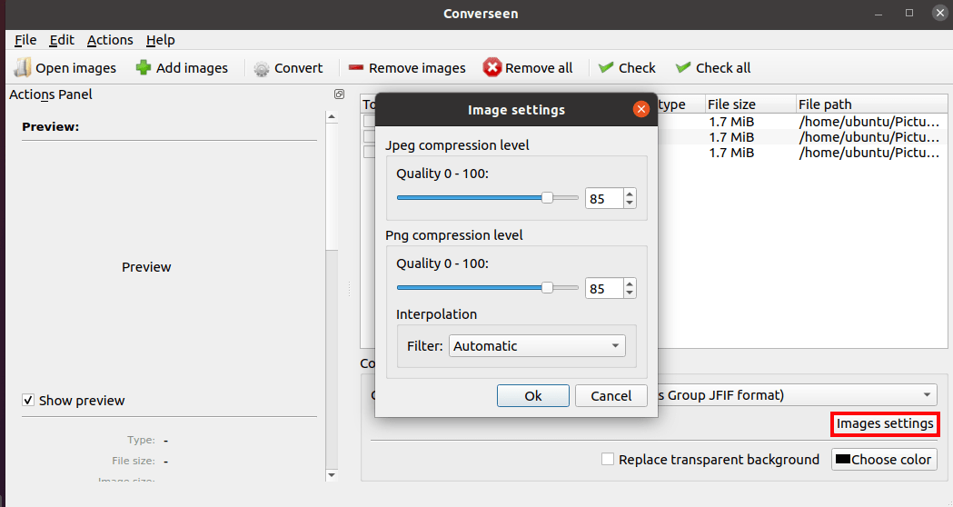How To Batch Process Images Using Converseen In Ubuntu 20.04 14 How to batch process images using converseen in ubuntu 20. 04 14