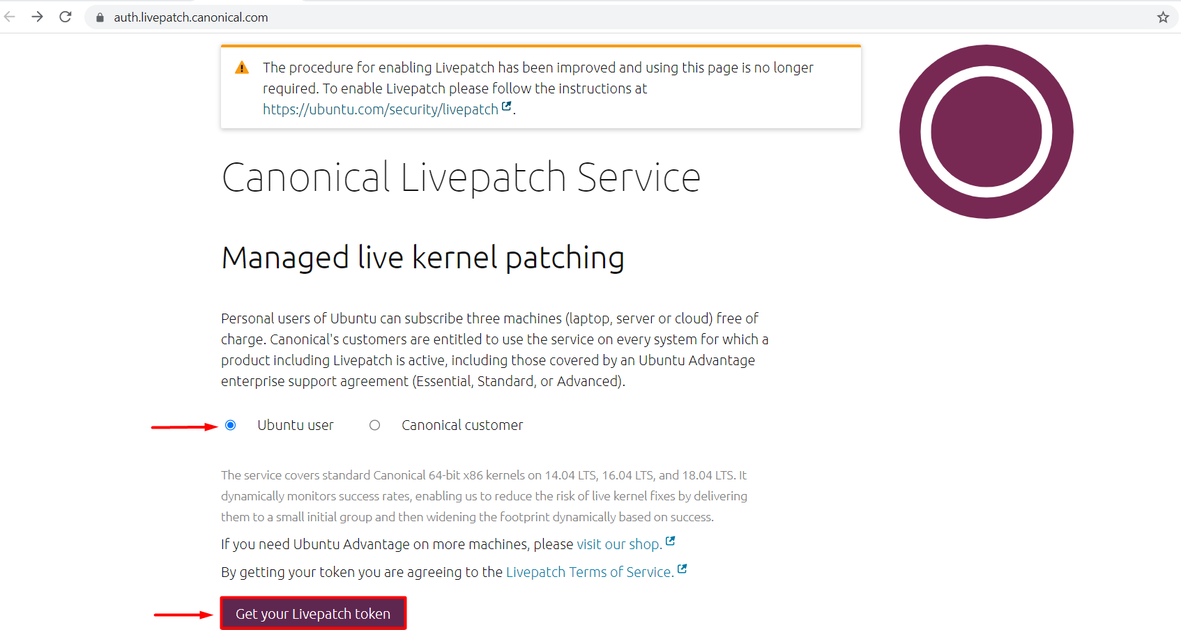 How To Use Ubuntu Livepatch 7 Graphical user interface, text, application description automatically generated