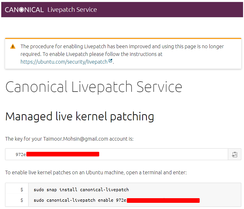 How To Use Ubuntu Livepatch 8 Graphical user interface, text, application, email description automatically generated