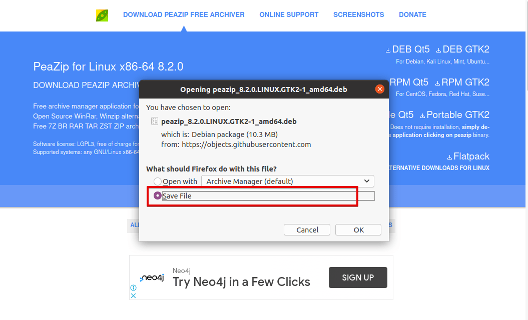 How To Install Peazip Archive On Ubuntu 20.04 / Linuxmint / Debian Distributions 2 How to install peazip archive on ubuntu 20. 04 / linuxmint / debian distributions 2