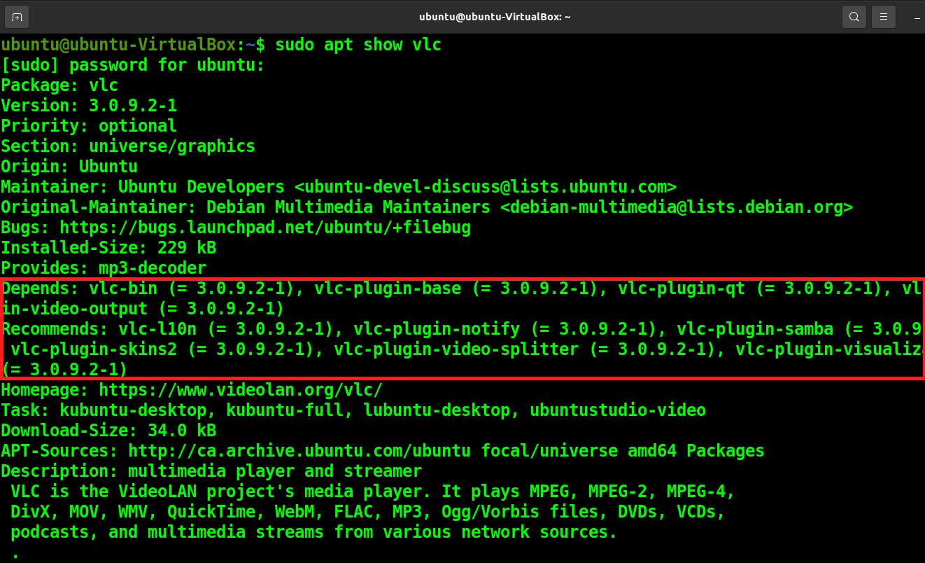 How To Check .Deb Package Dependencies In Ubuntu 3 How to use apt show command