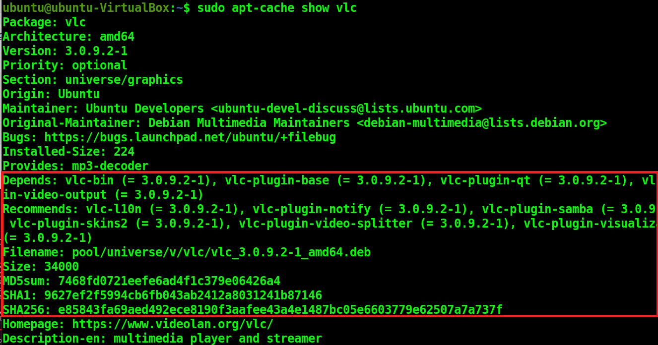 How To Check .Deb Package Dependencies In Ubuntu 4 Using apt-cache show