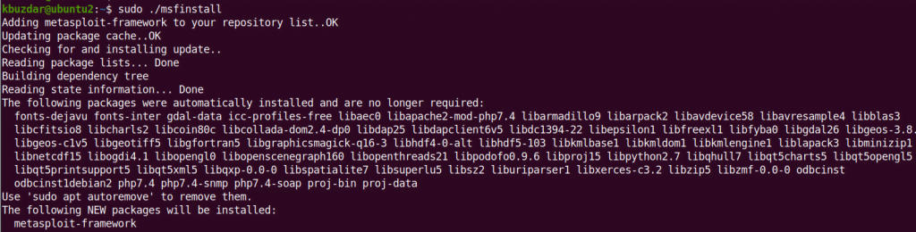 How to install metasploit framework on ubuntu 20. 04