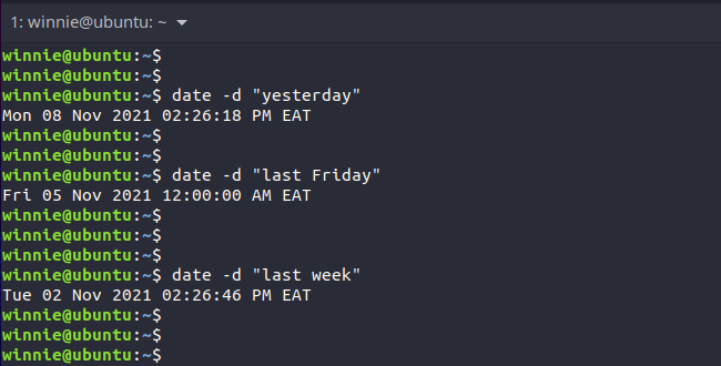 Linux date command with example usages 6