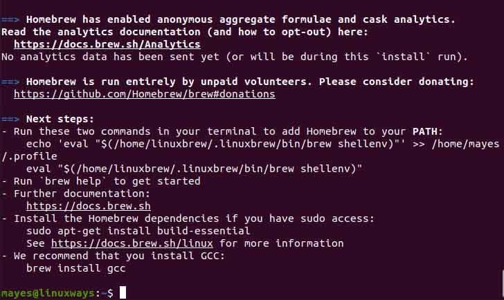 Install and use linuxbrew in linux os