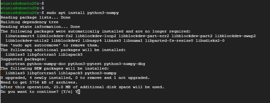 How To Install Numpy On Ubuntu 20.04 Lts 4 How to install numpy on ubuntu 20. 04 lts 4