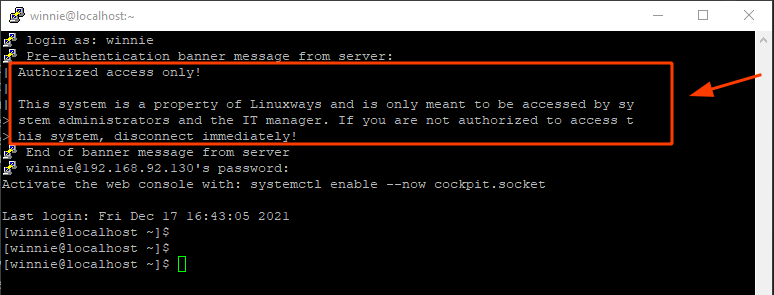 How To Configure A Custom Ssh Banner 4 How to configure a custom ssh banner 4