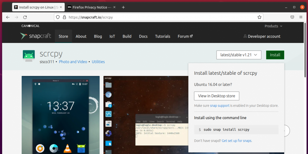 How to Mirror your Phone Screen on Ubuntu 20.04 6