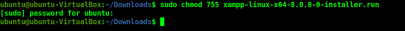 How To Install Xampp (Apache, Mariadb, Php, Perl And Phpmyadmin) On Ubuntu 20.04 3 Make xampp package executable
