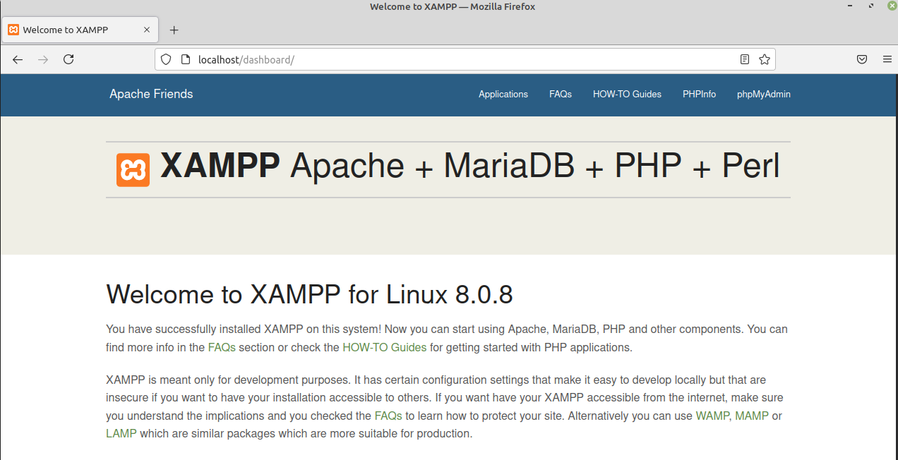 How To Install Xampp (Apache, Mariadb, Php, Perl And Phpmyadmin) On Ubuntu 20.04 11 Xampp for linux
