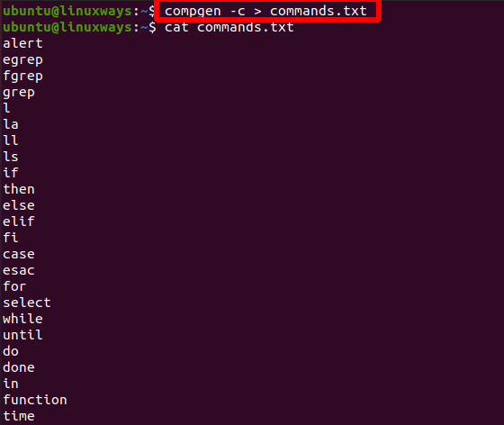 Ways to list all available commands and aliases in linux