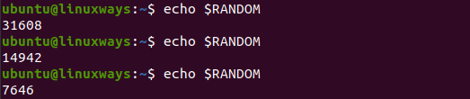 Generating random numbers from linux terminal