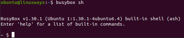 How to install and use busybox in ubuntu