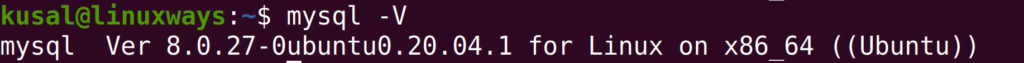 Ways to check mysql version in linux