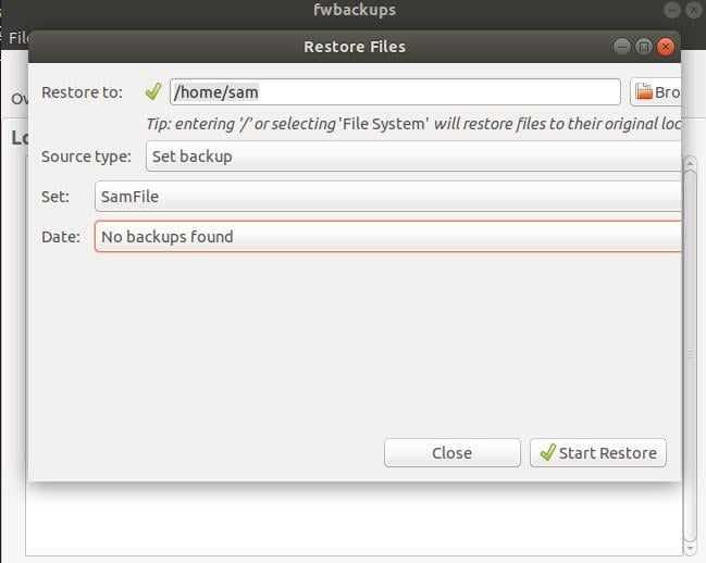 Fwbackups – How to Install and Backup Your Data on Ubuntu 7