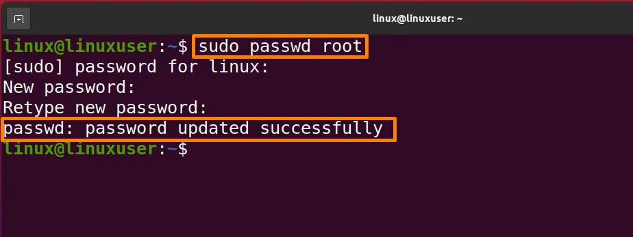 How to change the root password on ubuntu 20. 04