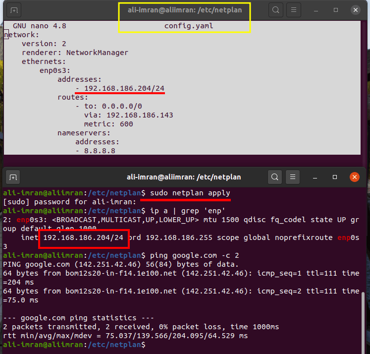 How To Configure Static Ip Using Netplan 3 How to configure static ip using netplan 3
