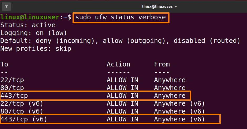 How To Open A Port On Ubuntu 20.04 8 A picture containing text description automatically generated