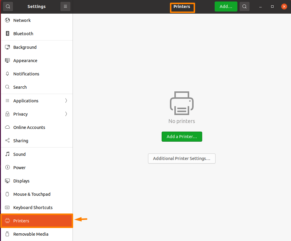 How To Add A Printer To Ubuntu 2 Graphical user interface, application, website description automatically generated