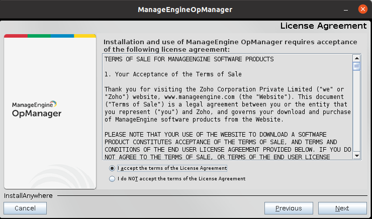 OpManager License Agreement
