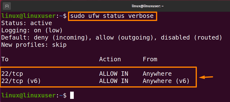 How To Open A Port On Ubuntu 20.04 4 Text description automatically generated with low confidence