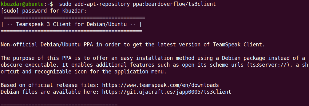 How to Install TeamSpeak Client on Ubuntu 5
