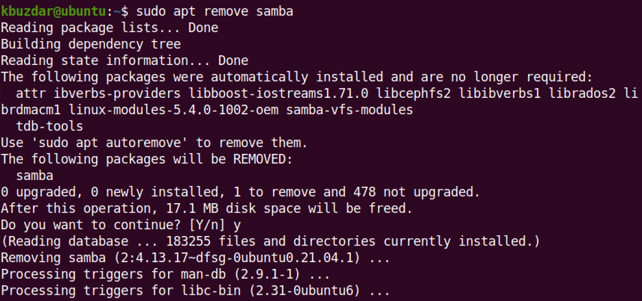 How To Remove And Uninstall Samba From Ubuntu 2 How to remove and uninstall samba from ubuntu 2