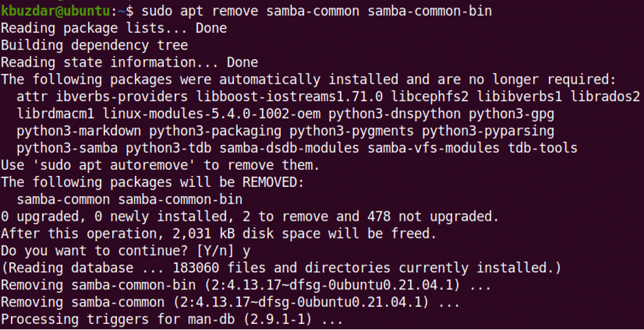 How To Remove And Uninstall Samba From Ubuntu 3 How to remove and uninstall samba from ubuntu 3